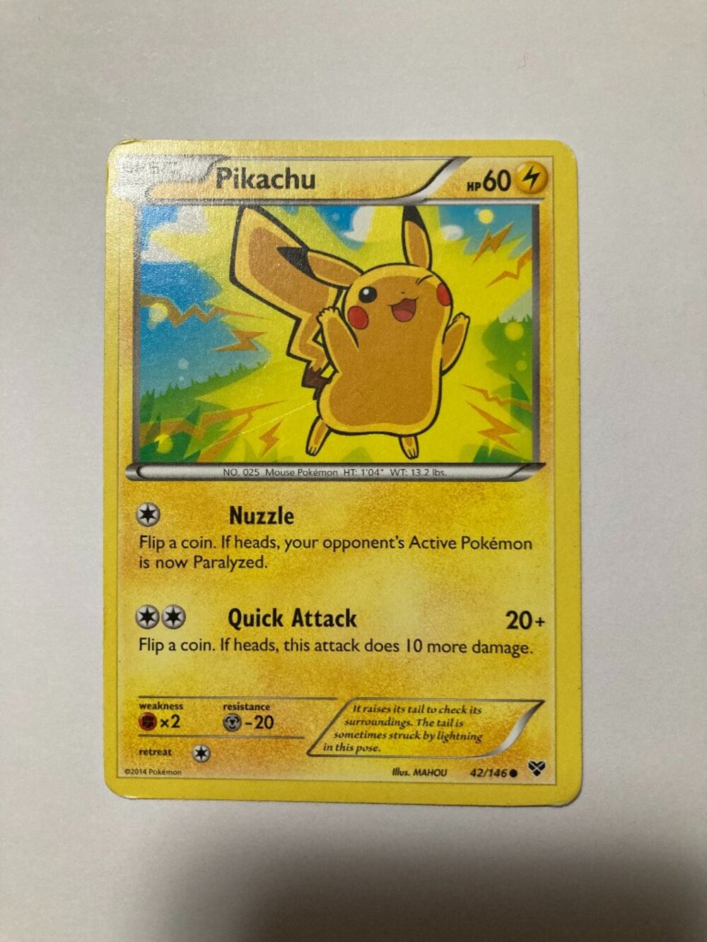 Pikachu Pokemon Card 2014 42/146